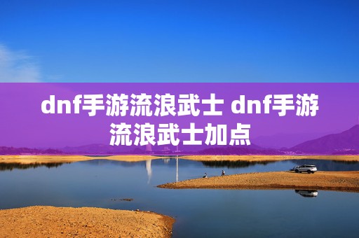 dnf手游流浪武士 dnf手游流浪武士加点