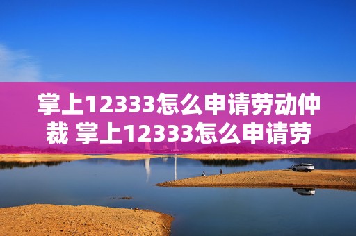 掌上12333怎么申请劳动仲裁 掌上12333怎么申请劳动仲裁?