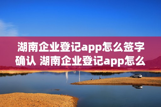 湖南企业登记app怎么签字确认 湖南企业登记app怎么签字确认信息