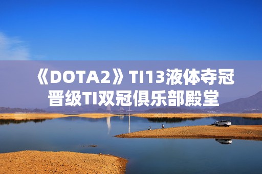 《DOTA2》TI13液体夺冠 晋级TI双冠俱乐部殿堂