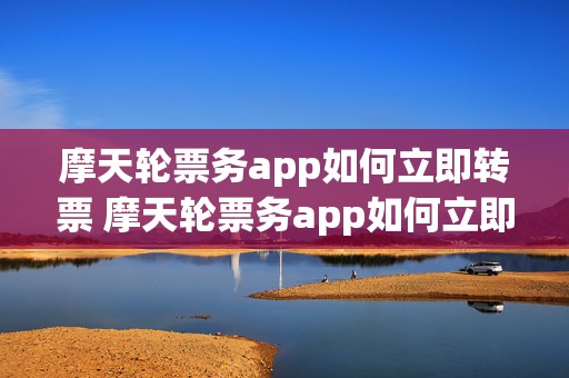 摩天轮票务app如何立即转票 摩天轮票务app如何立即转票退票