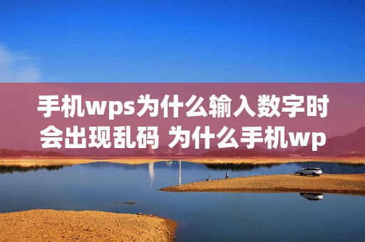 手机wps为什么输入数字时会出现乱码 为什么手机wps输入数字会变