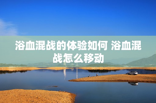 浴血混战的体验如何 浴血混战怎么移动