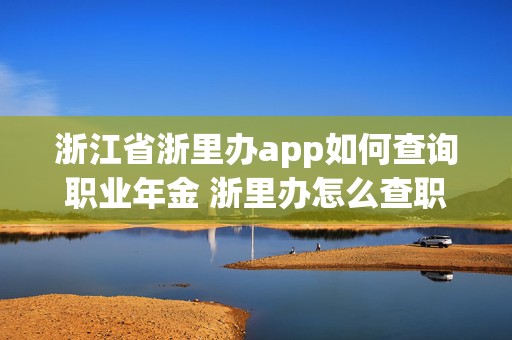 浙江省浙里办app如何查询职业年金 浙里办怎么查职业年金