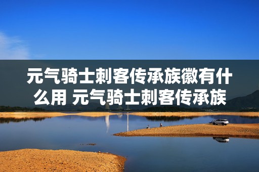 元气骑士刺客传承族徽有什么用 元气骑士刺客传承族徽是一次性的吗