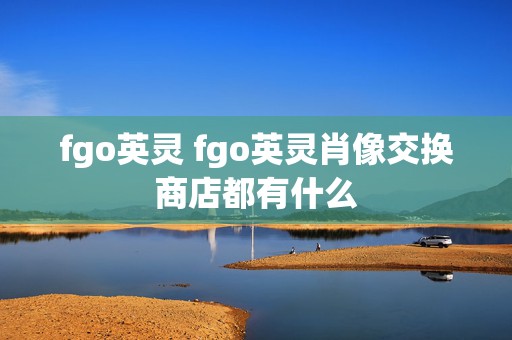 fgo英灵 fgo英灵肖像交换商店都有什么