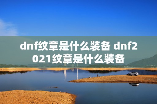 dnf纹章是什么装备 dnf2021纹章是什么装备