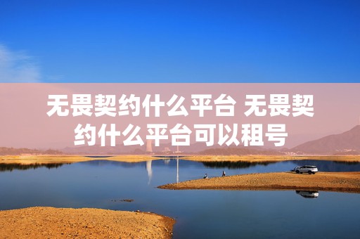 无畏契约什么平台 无畏契约什么平台可以租号