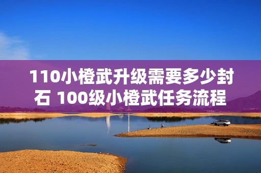 110小橙武升级需要多少封石 100级小橙武任务流程