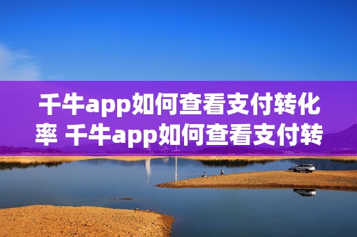 千牛app如何查看支付转化率 千牛app如何查看支付转化率数据