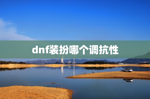 dnf装扮哪个调抗性