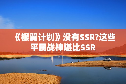 《银翼计划》没有SSR?这些平民战神堪比SSR