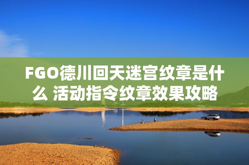 FGO德川回天迷宫纹章是什么 活动指令纹章效果攻略