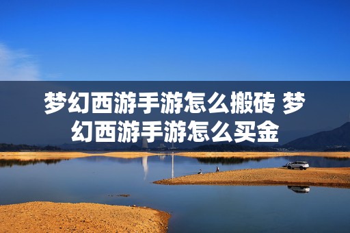 梦幻西游手游怎么搬砖 梦幻西游手游怎么买金