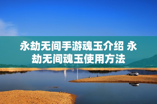 永劫无间手游魂玉介绍 永劫无间魂玉使用方法