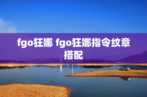 fgo狂娜 fgo狂娜指令纹章搭配