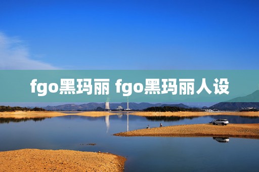 fgo黑玛丽 fgo黑玛丽人设