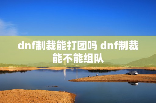 dnf制裁能打团吗 dnf制裁能不能组队