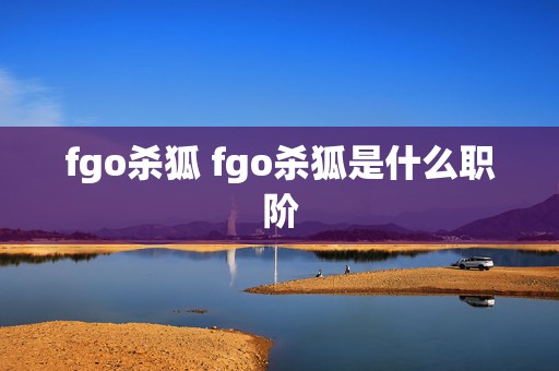 fgo杀狐 fgo杀狐是什么职阶