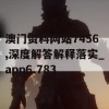 澳门资料网站7456,深度解答解释落实_app6.783