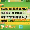 新澳门开奖结果2024开奖记录198期,定性分析解释落实_红单版3.797