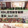 新澳门精准资料免费7456,定性解答解释落实_ios7.165