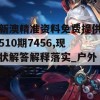 新澳精准资料免费提供510期7456,现状解答解释落实_户外版8.913