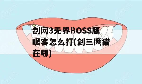 剑网3无界BOSS鹰眼客怎么打(剑三鹰猎在哪)