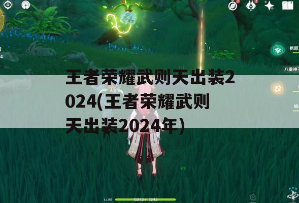 王者荣耀武则天出装2024(王者荣耀武则天出装2024年)